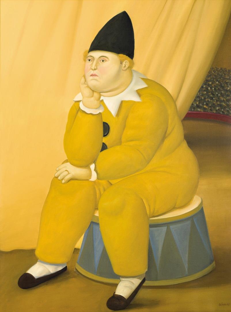 thinker Fernando Botero Oil Paintings
